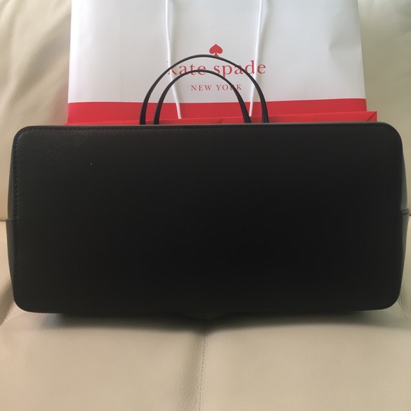 NWT KATE SPADE HANI HAVEN LANE LARGE BLACK TOTE - Picture 5 of 8